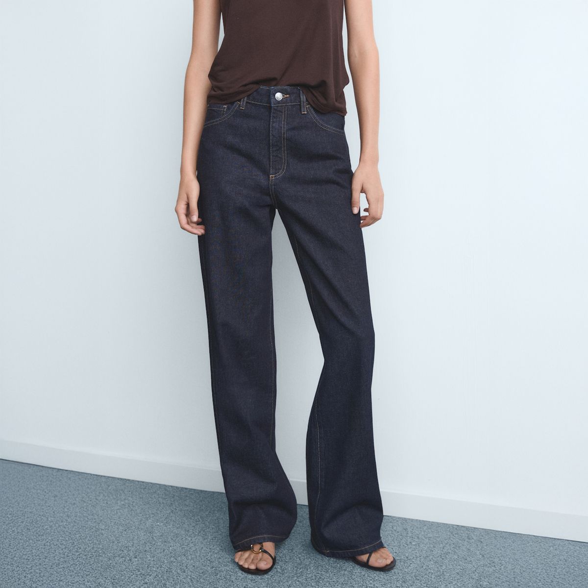 MANGO - Jeans Wide Leg Tiro Alto Mujer Mango