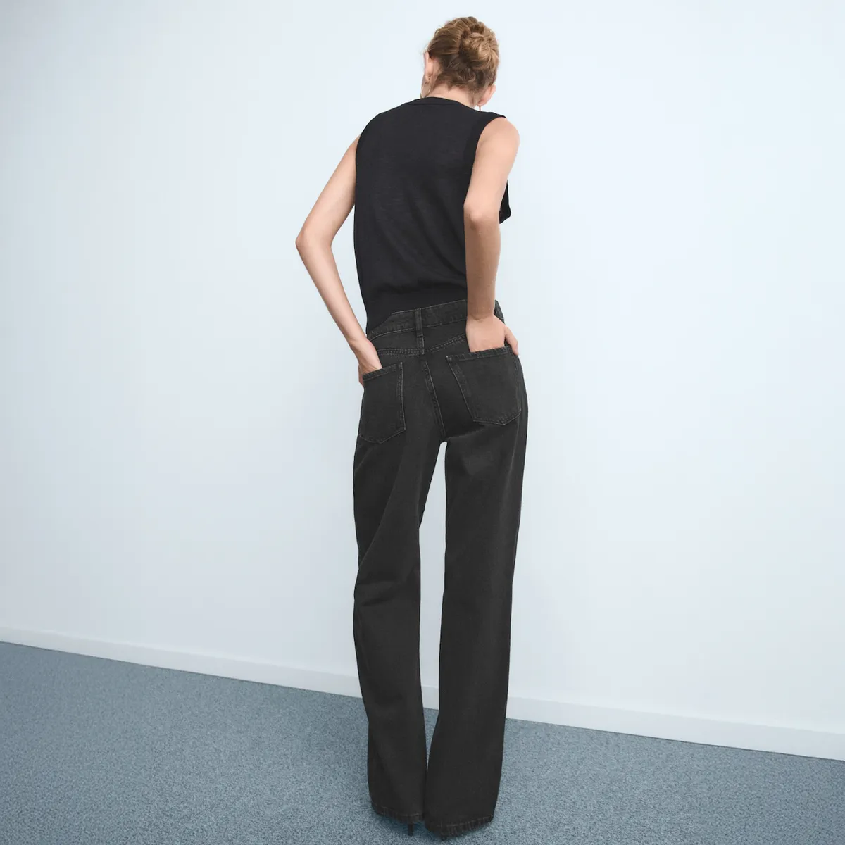 MANGO - Jeans Wide Leg Tiro Alto Mujer Mango