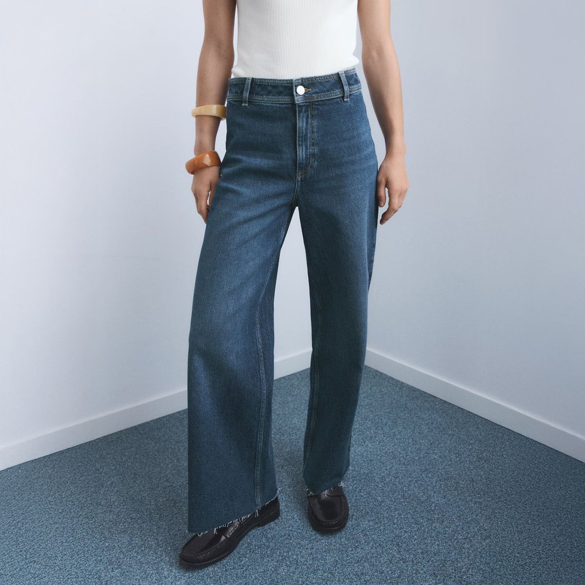 MANGO - Jeans Culotte Tiro Alto Mujer Mango