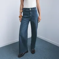 Jeans Culotte Tiro Alto Mujer