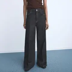 MANGO - Jeans Elise Wide Leg Tiro Alto Mujer