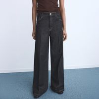 Jeans Wide Leg Tiro Alto Mujer
