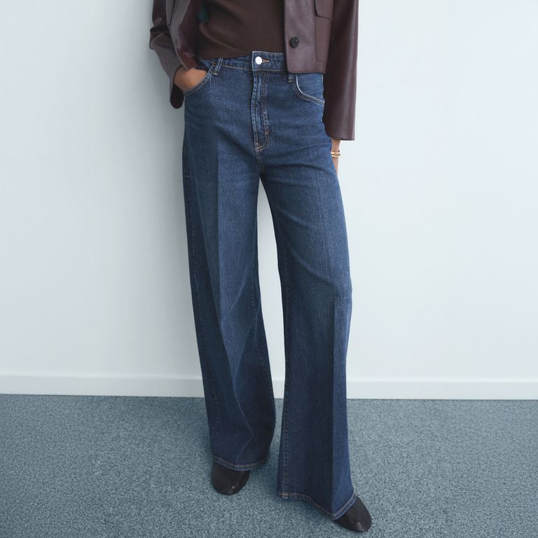 Jeans Elise Wide Leg Tiro Alto Mujer
