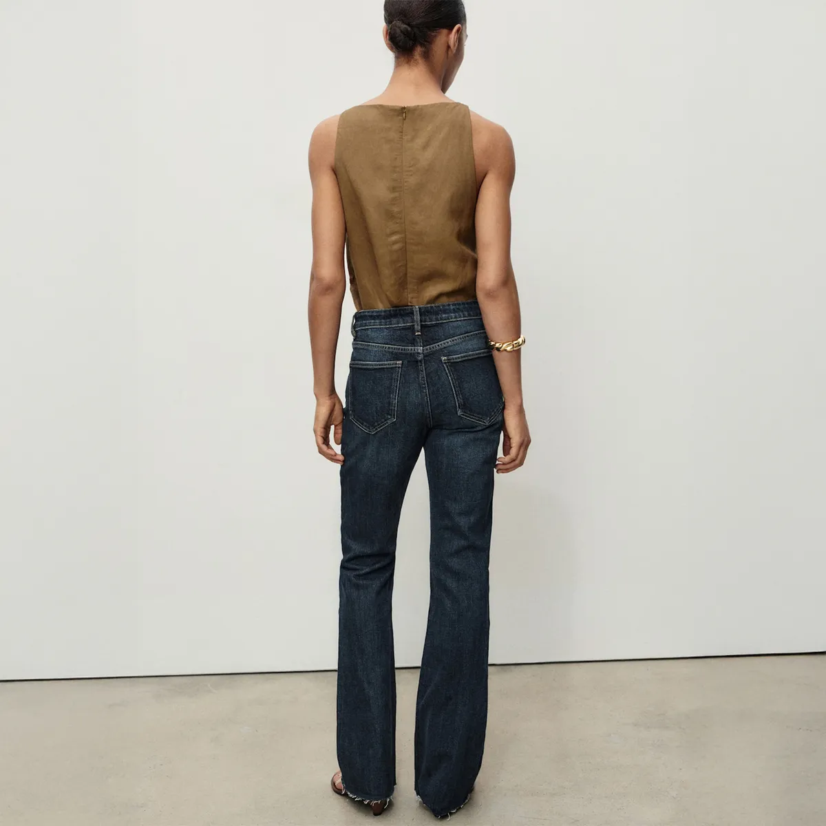 MANGO - Jeans Flare Tiro Medio Mujer Mango