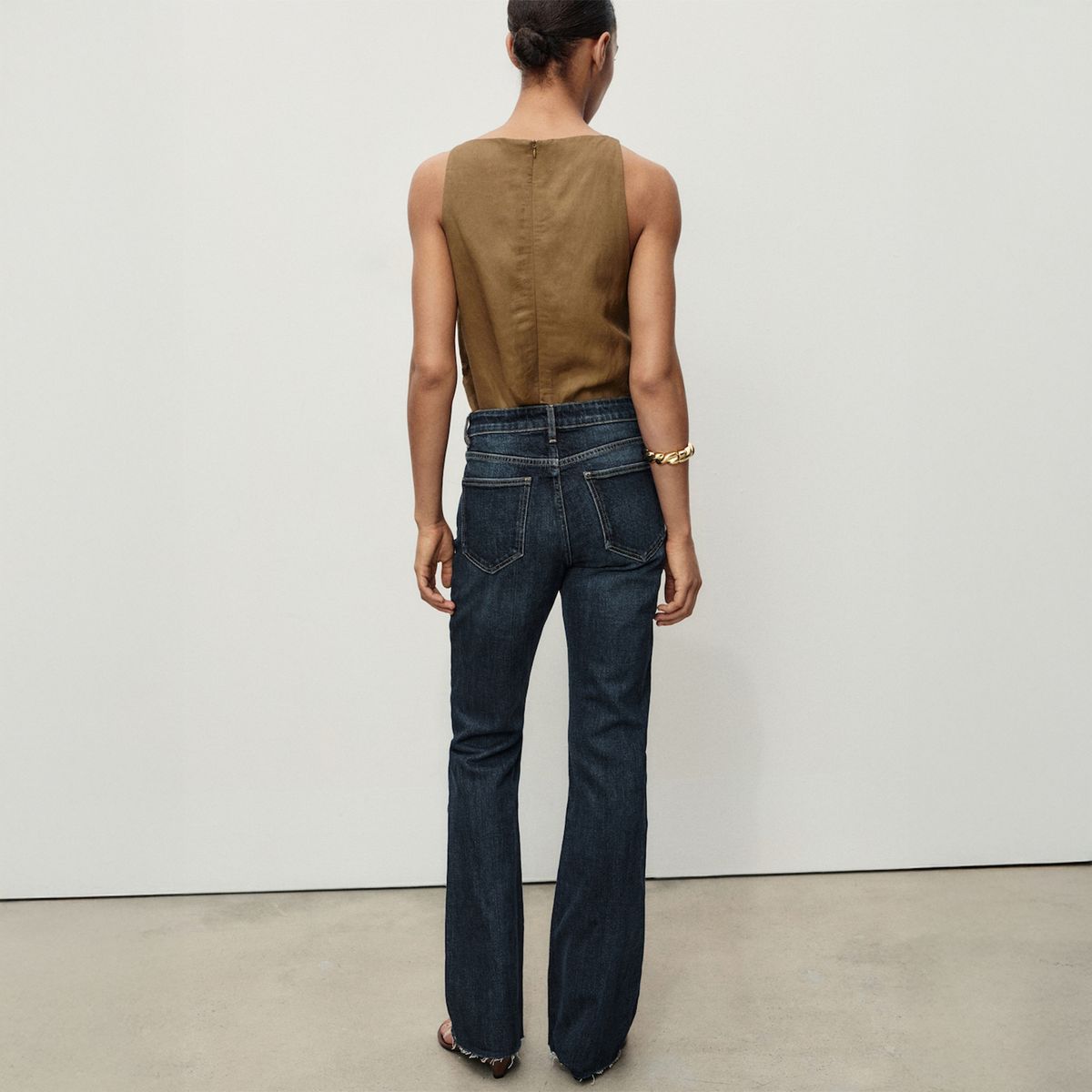 MANGO - Jeans Flare Tiro Medio Mujer Mango