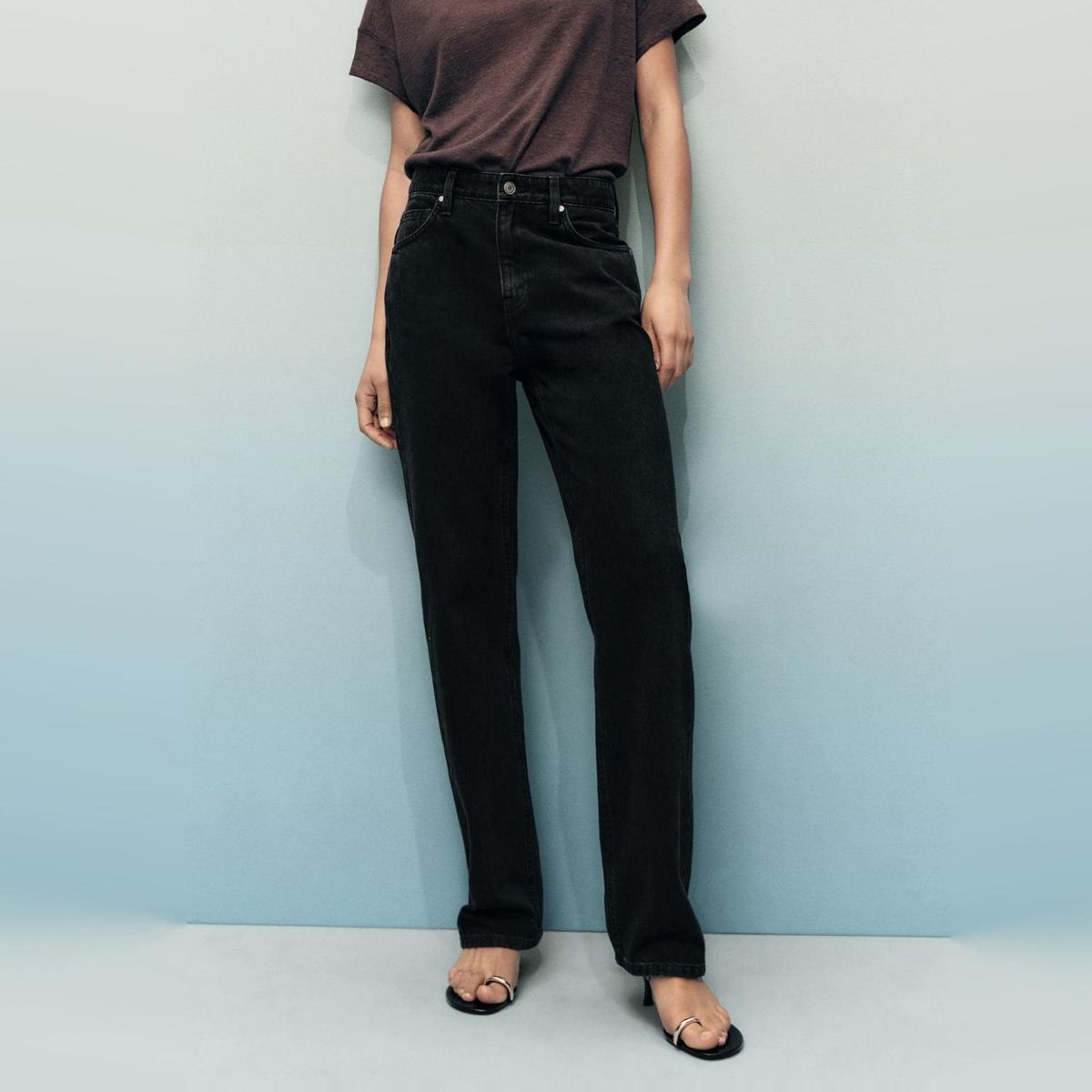 MANGO - Jeans Matilda Rectos Tiro Medio Mujer Mango