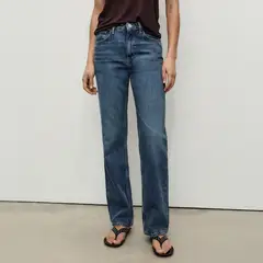 MANGO - Jeans Matilda Rectos Tiro Alto Mujer