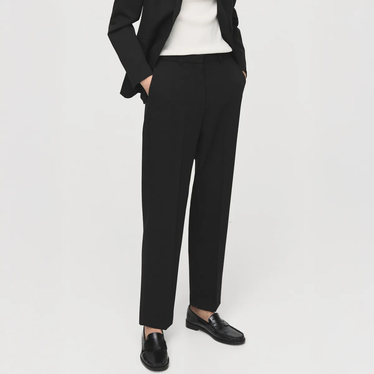 MANGO - Pantalón Recto Traje Mujer Mango