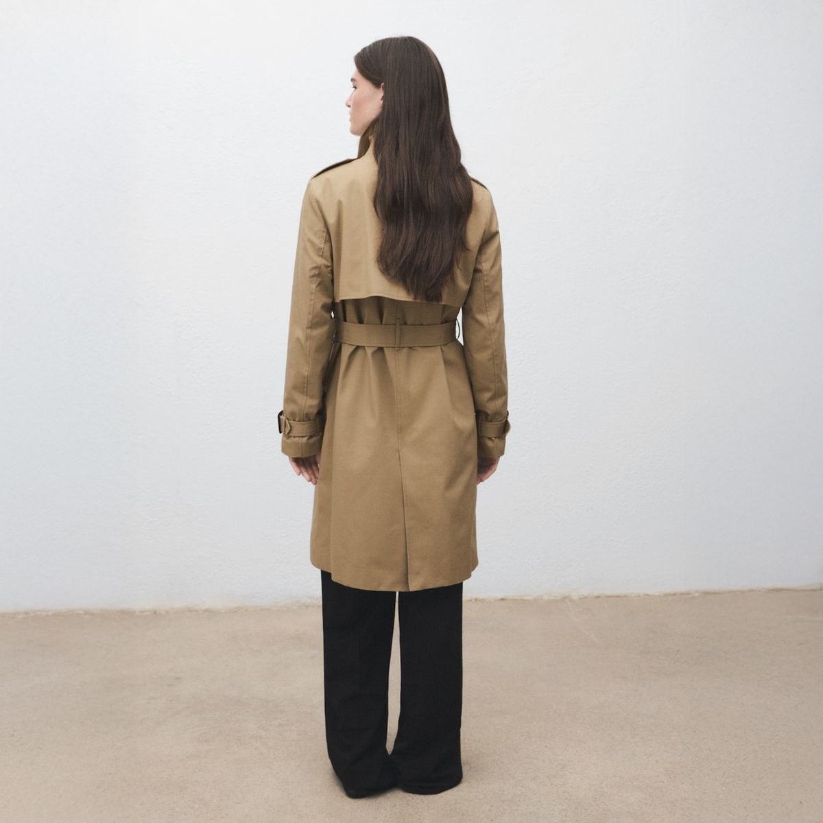 MANGO - Trench Clásico Cinturón Mujer Mango