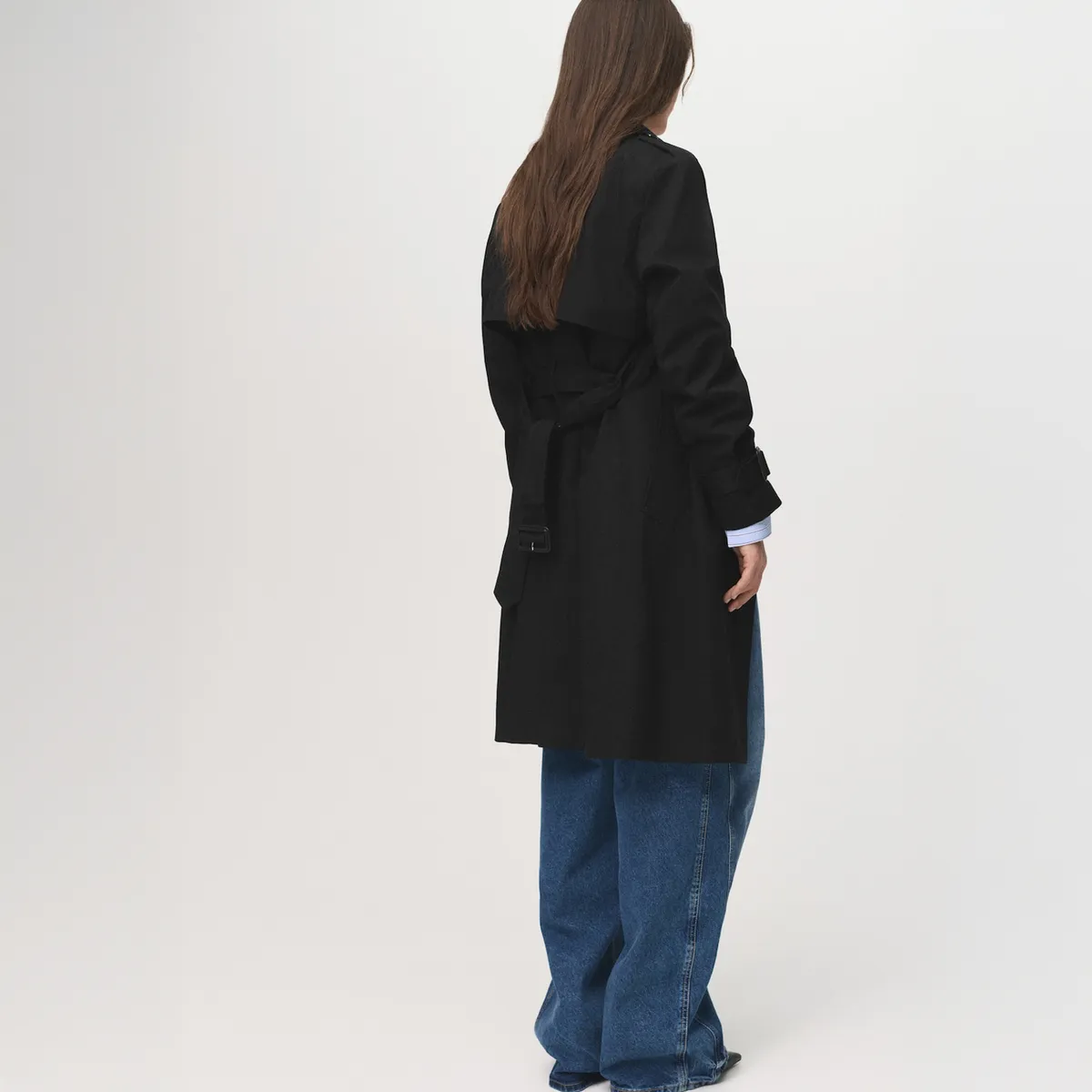 MANGO - Trench Clásico Cinturón Mujer Mango