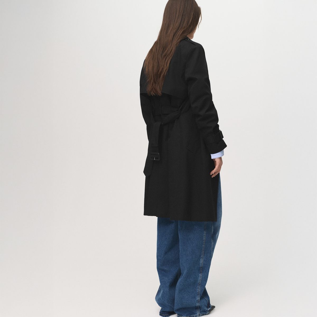 MANGO - Trench Clásico Cinturón Mujer Mango