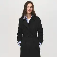 MANGO - Trench Clásico Cinturón Mujer