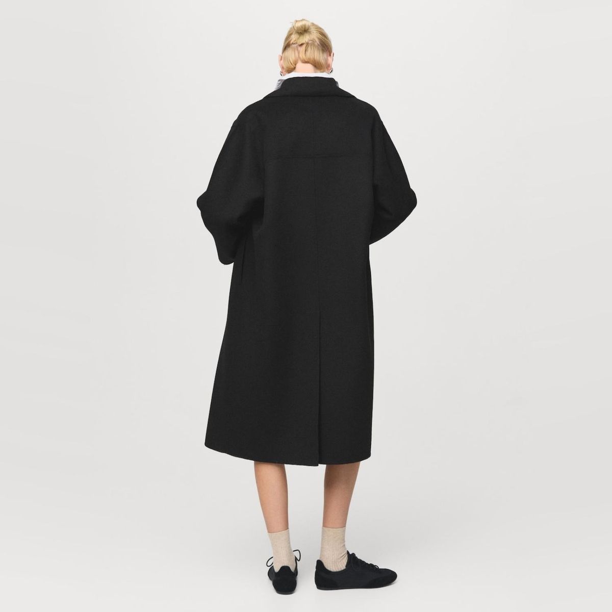 MANGO - Abrigo Lana Handmade Oversize Mujer Mango