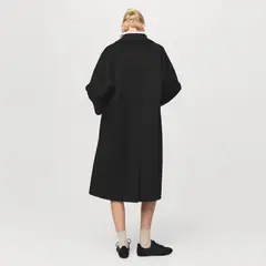 MANGO - Abrigo Lana Handmade Oversize Mujer