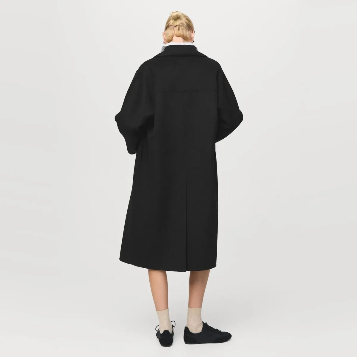 MANGO - Abrigo Lana Handmade Oversize Mujer Mango