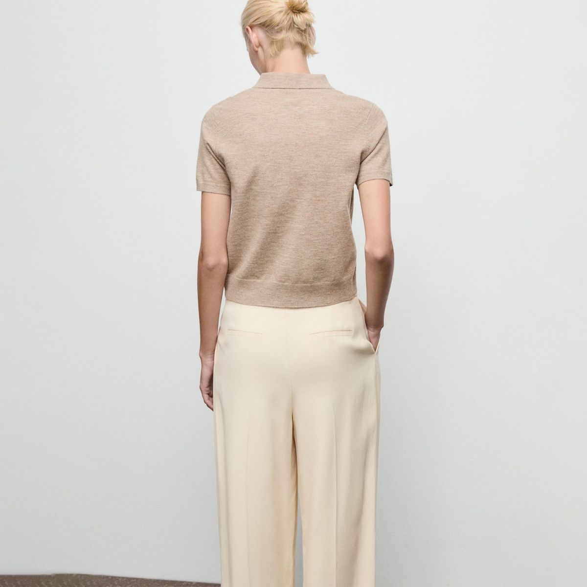 MANGO - Sweater Rombos Cuello Polo Mujer Mango