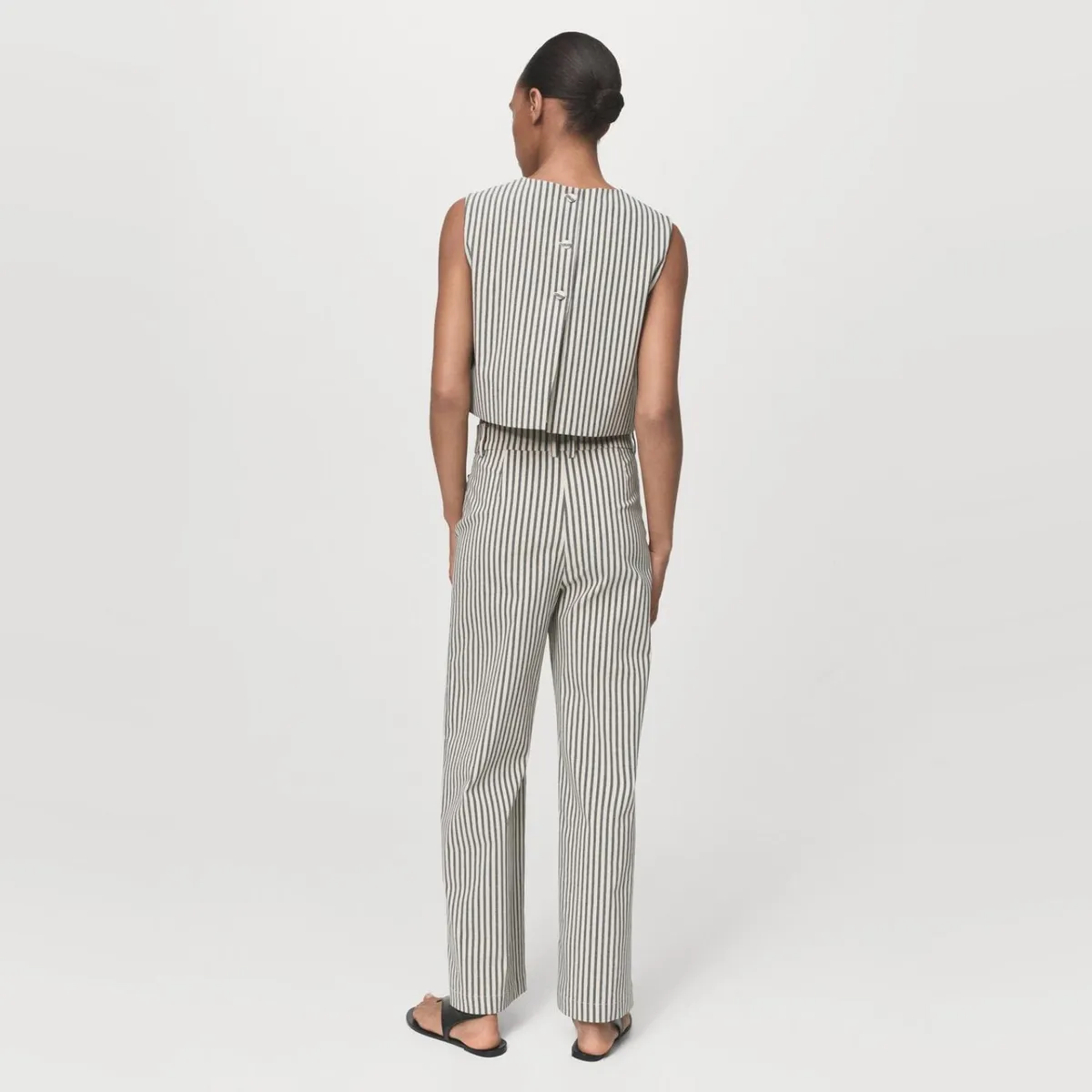 MANGO - Pantalón Rayas Bolsillos Mujer Mango