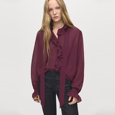 Imagen 1 del producto Blusa Volantes Fular Mujer