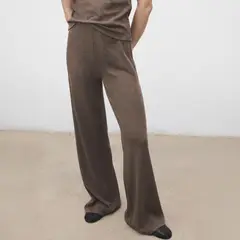 MANGO - Pantalón Punto Cintura Elástica Mujer