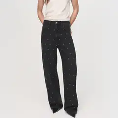 MANGO - Jeans Balloon Eyelets Mujer