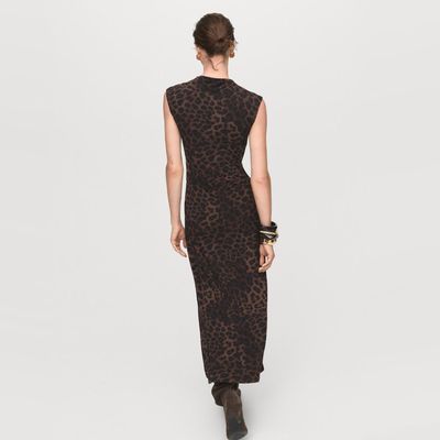 Imagen 2 del producto Vestido Entallado Leopardo Mujer