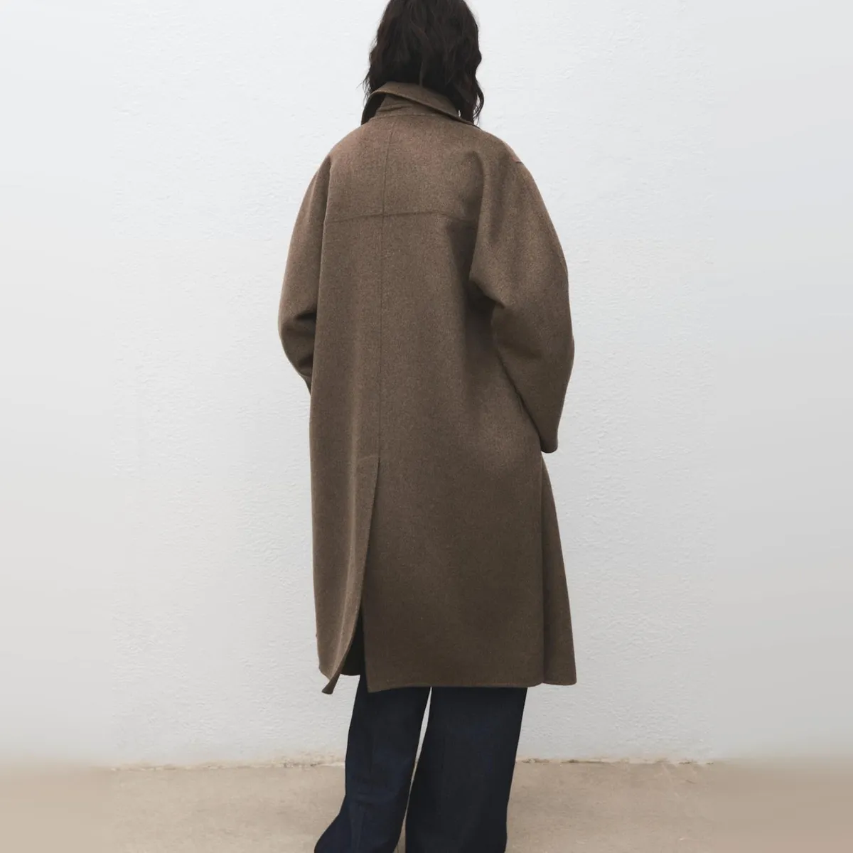 MANGO - Abrigo Lana Handmade Oversize Mujer Mango