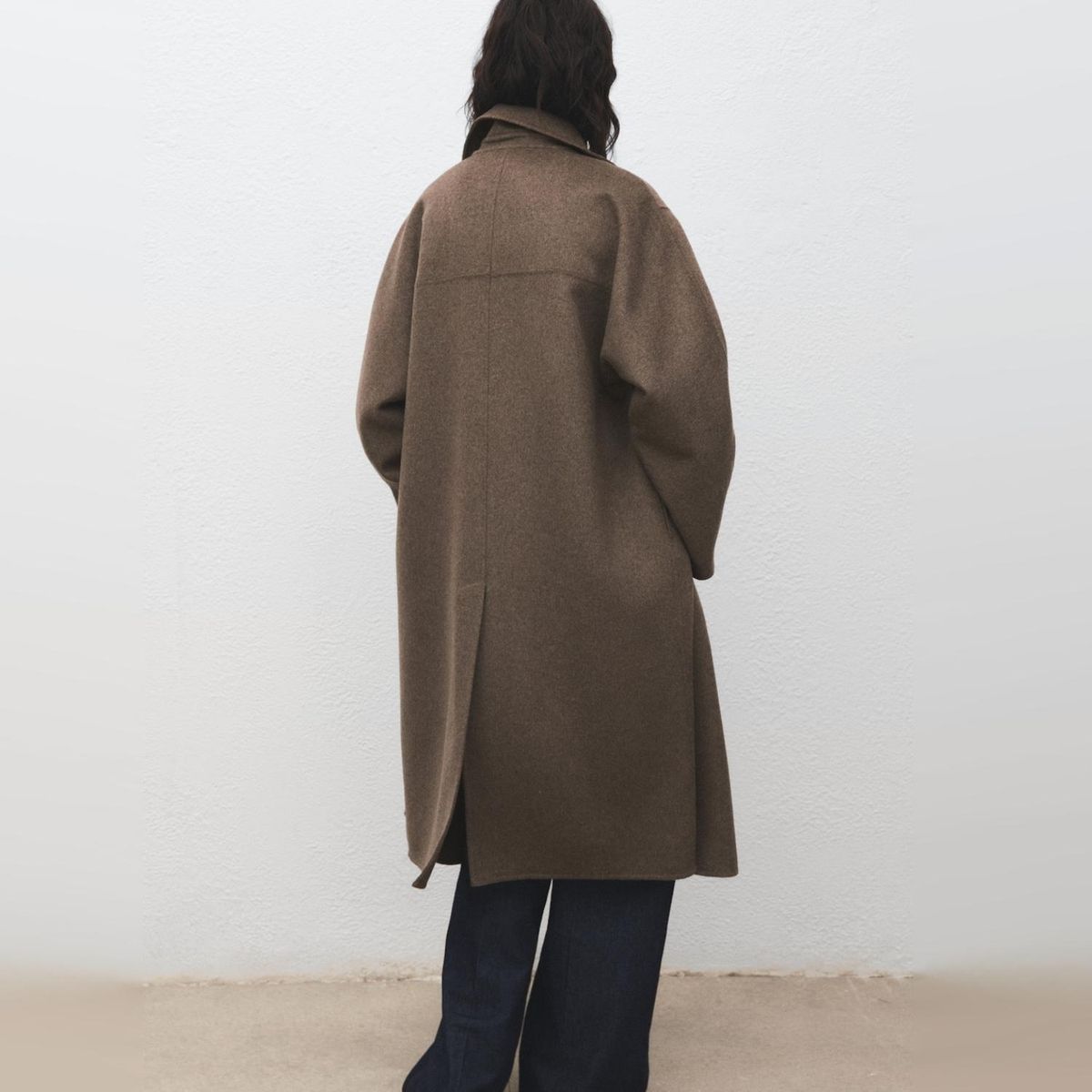 MANGO - Abrigo Lana Handmade Oversize Mujer Mango