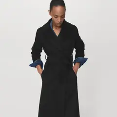 MANGO - Abrigo Lana Handmade Cinturón Mujer