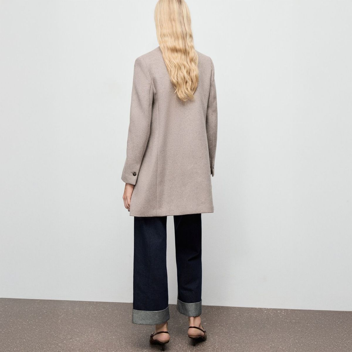 MANGO - Abrigo Lana Mujer Mango