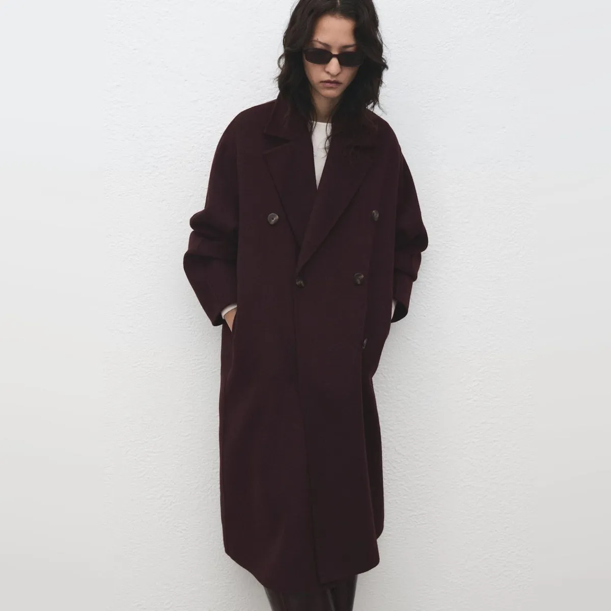 MANGO - Abrigo Lana Mujer Mango