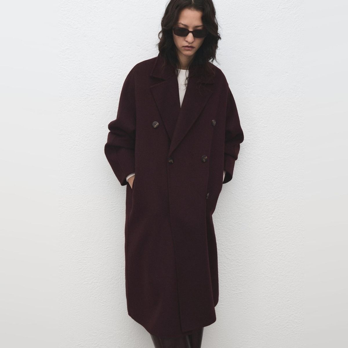 MANGO - Abrigo Lana Mujer Mango