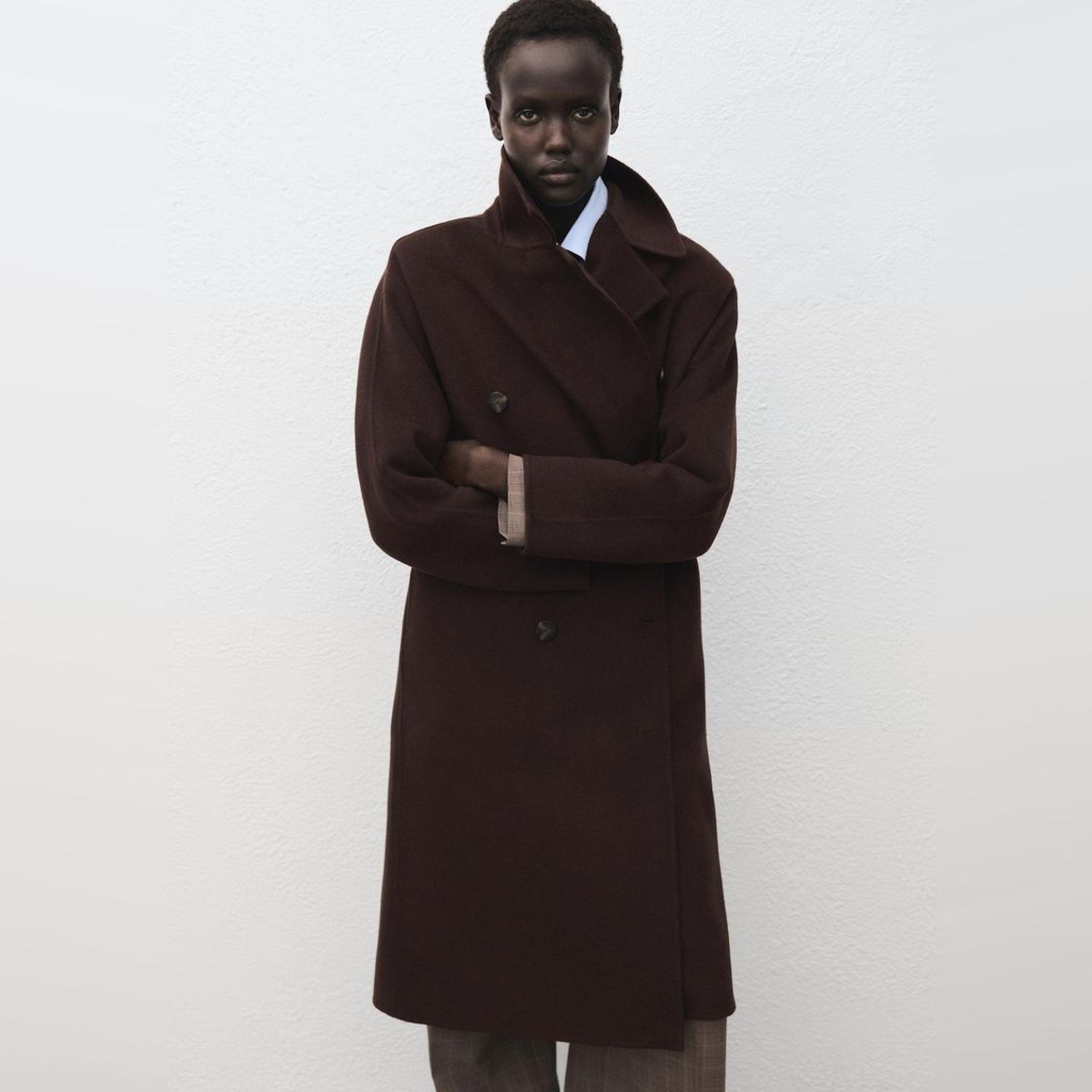 MANGO - Abrigo Lana Mujer Mango