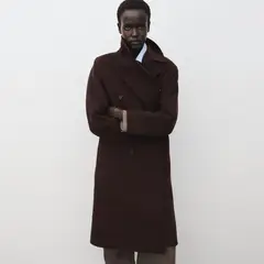 MANGO - Abrigo Lana Handmade Oversize Mujer