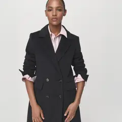 MANGO - Abrigo Lana Doble Botonadura Mujer