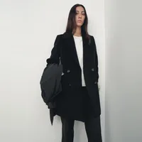 Abrigo Lana Doble Botonadura Mujer