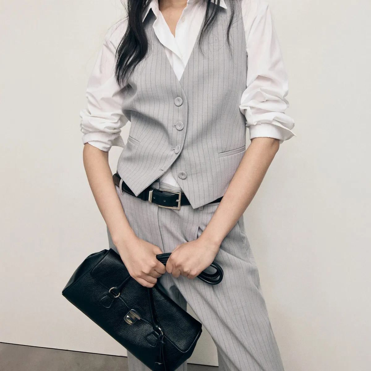 MANGO - Blazer Traje Raya Diplomática Mujer Mango