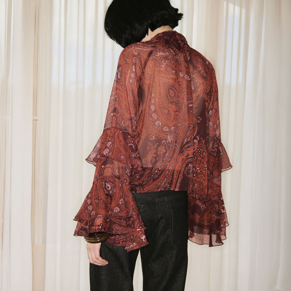 MANGO - Blusa Estampado Paisley Mujer Mango