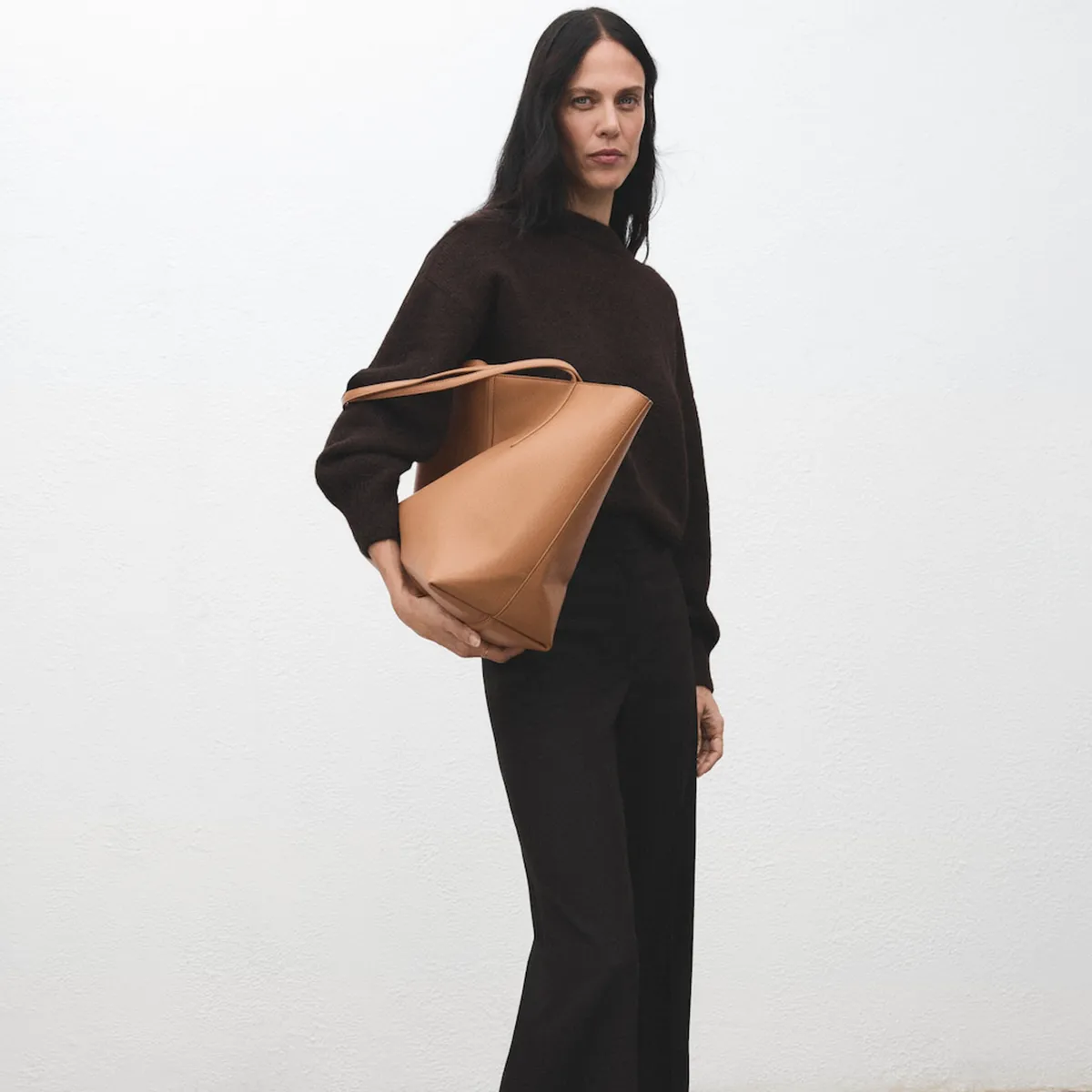 MANGO - Bolso Shopper Doble Asa Mujer Mango