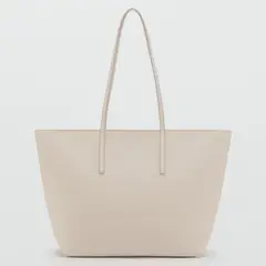 MANGO - Bolso Shopper Doble Asa Mujer