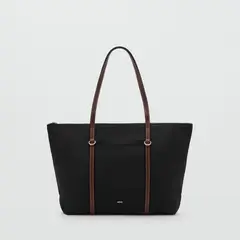 MANGO - Bolso Shopper Doble Asa Mujer