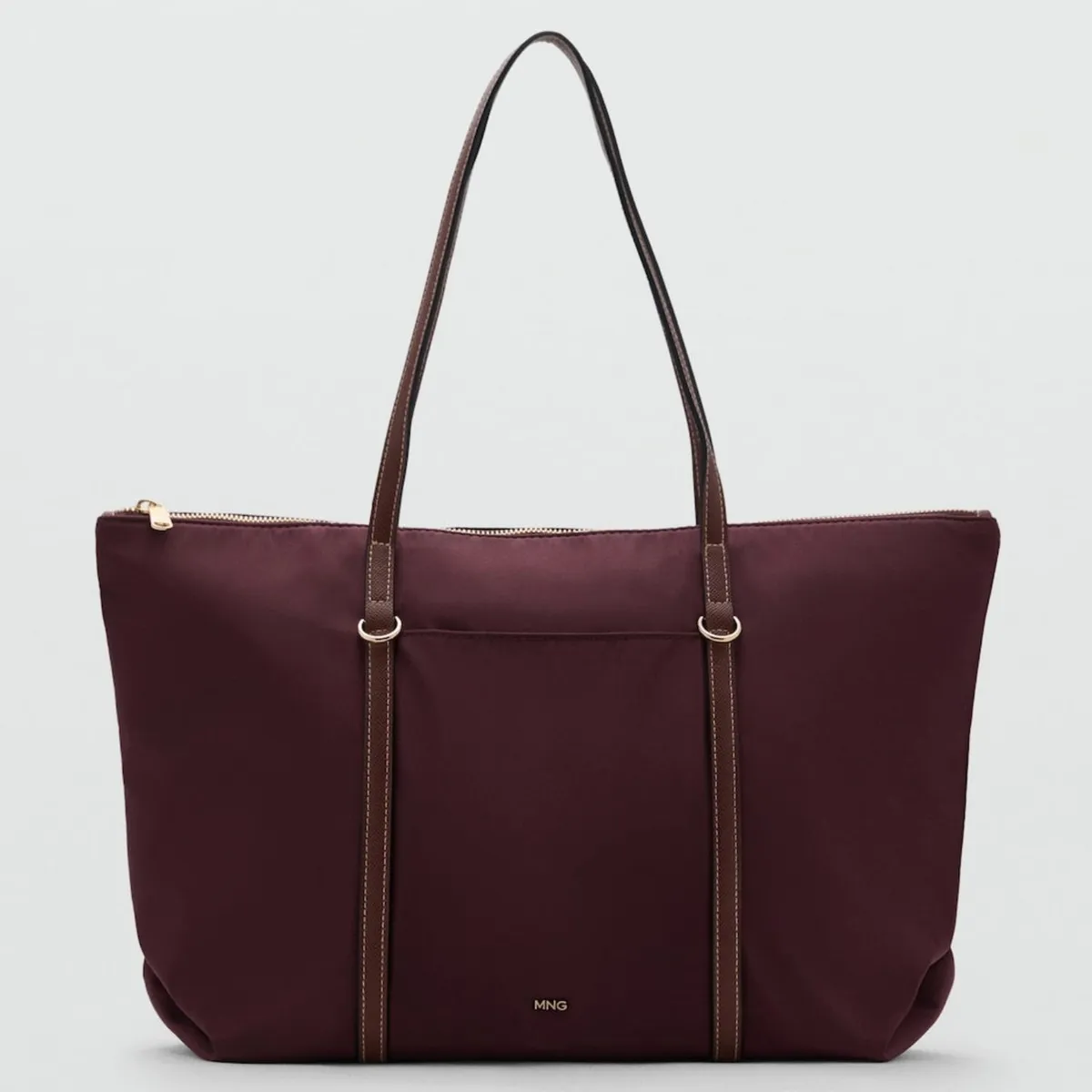MANGO - Bolso Shopper Doble Asa Mujer Mango