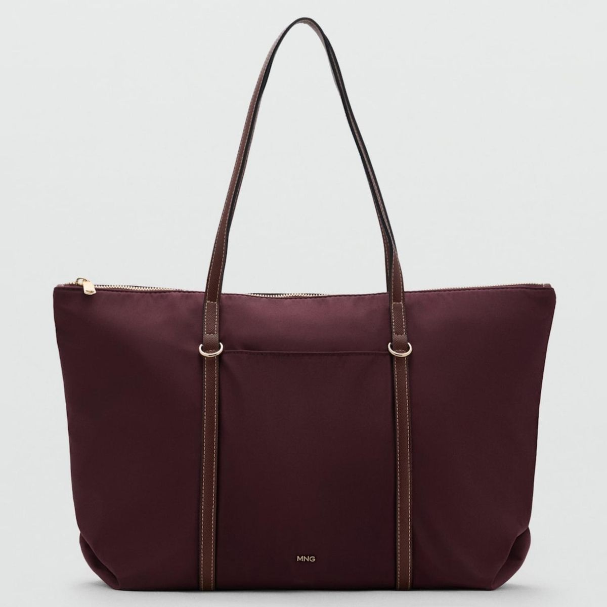 MANGO - Bolso Shopper Doble Asa Mujer Mango