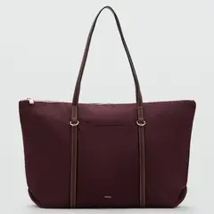 MANGO - Bolso Shopper Doble Asa Mujer