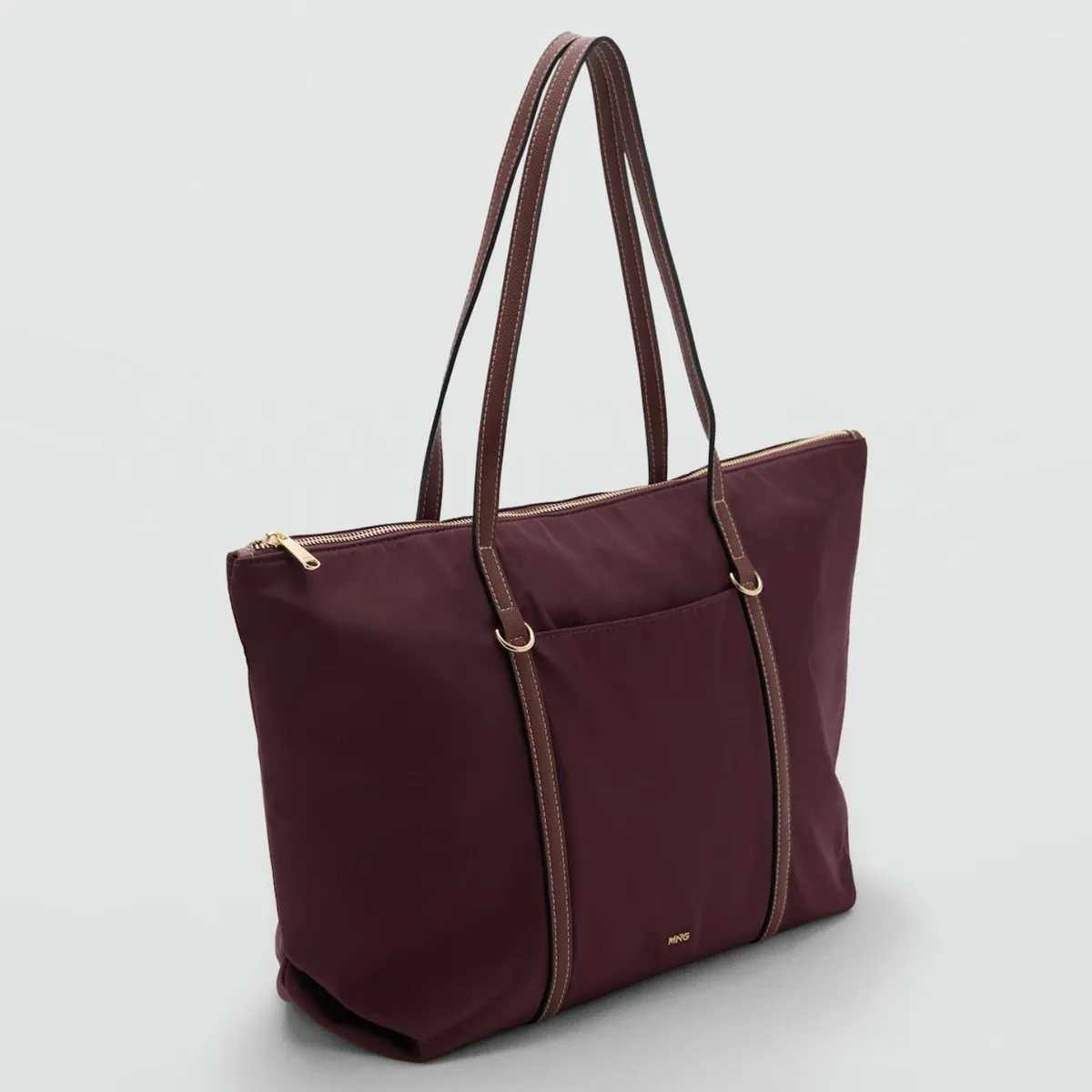 MANGO - Bolso Shopper Doble Asa Mujer Mango