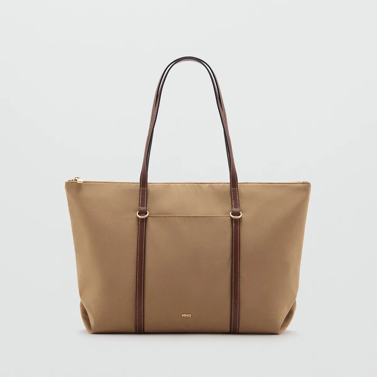 MANGO - Bolso Shopper Doble Asa Mujer Mango