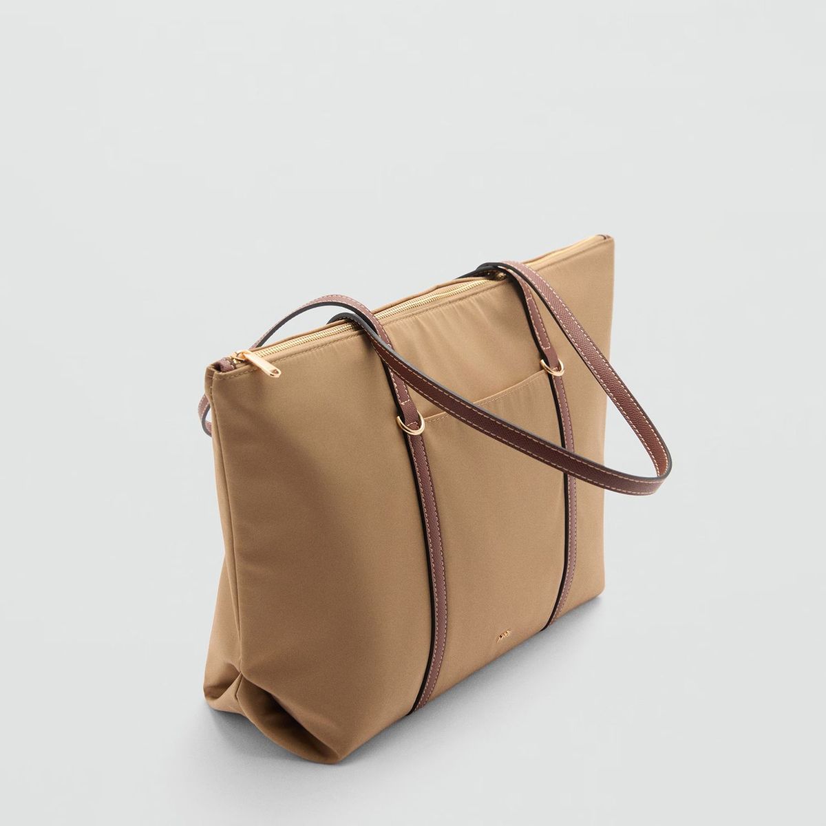 MANGO - Bolso Shopper Doble Asa Mujer Mango