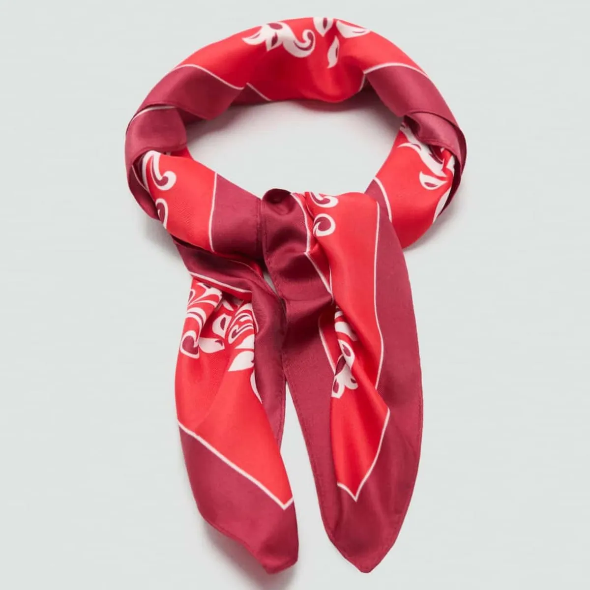 MANGO - Pañuelo Estampado Flores Mujer Mango