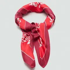 MANGO - Pañuelo Estampado Flores Mujer