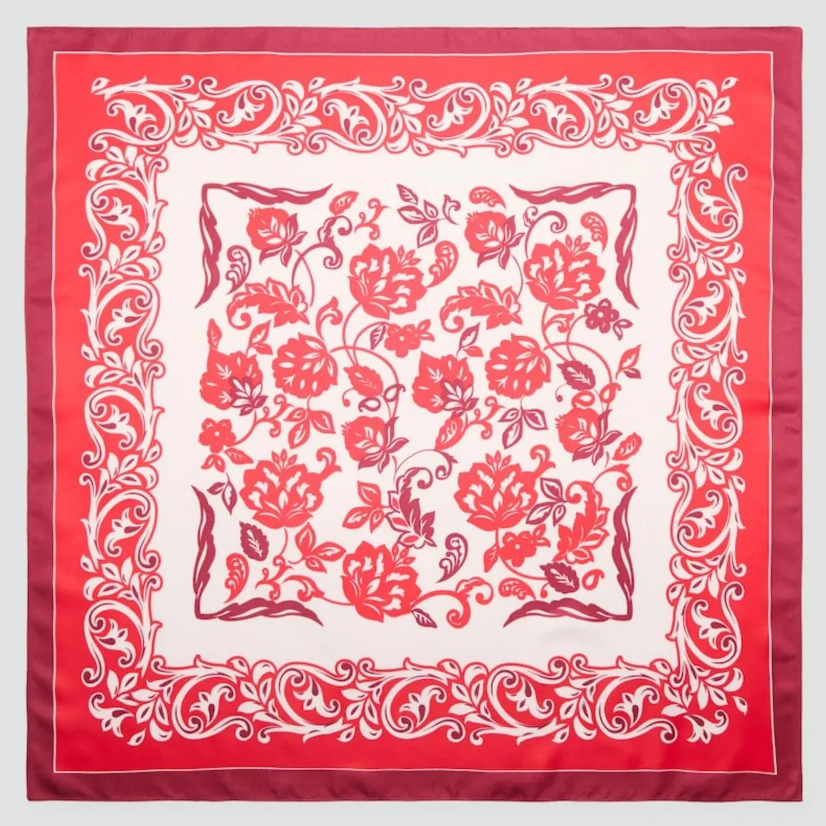 MANGO - Pañuelo Estampado Flores Mujer Mango