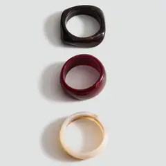 MANGO - Set 3 Maxi Pulseras Volumen Combinadas Mujer